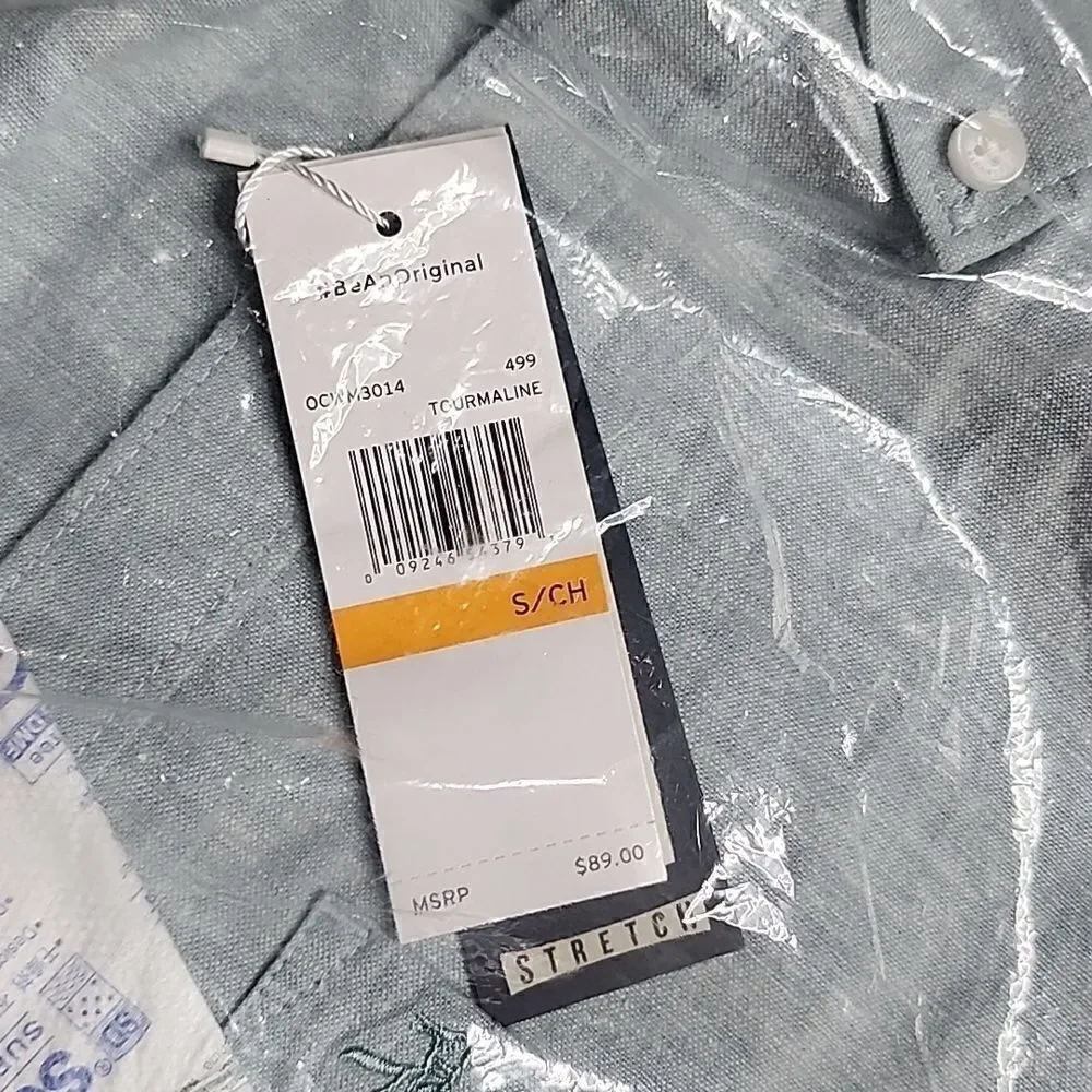 2576 NWT PENGUIN LINEN BLEND SHIRT SIZE SMALL Color Tourmaline